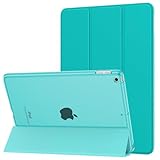 MoKo ケース 2018/2017 iPad 9.7 第5/6世代用 スリム 軽量 スマートシェル スタンドカバー 半透明つや消しバックプロテクター付き iPad 9.7 2018/2017に対応 自動ウェイク/スリープ機能 ピーコックグリーン