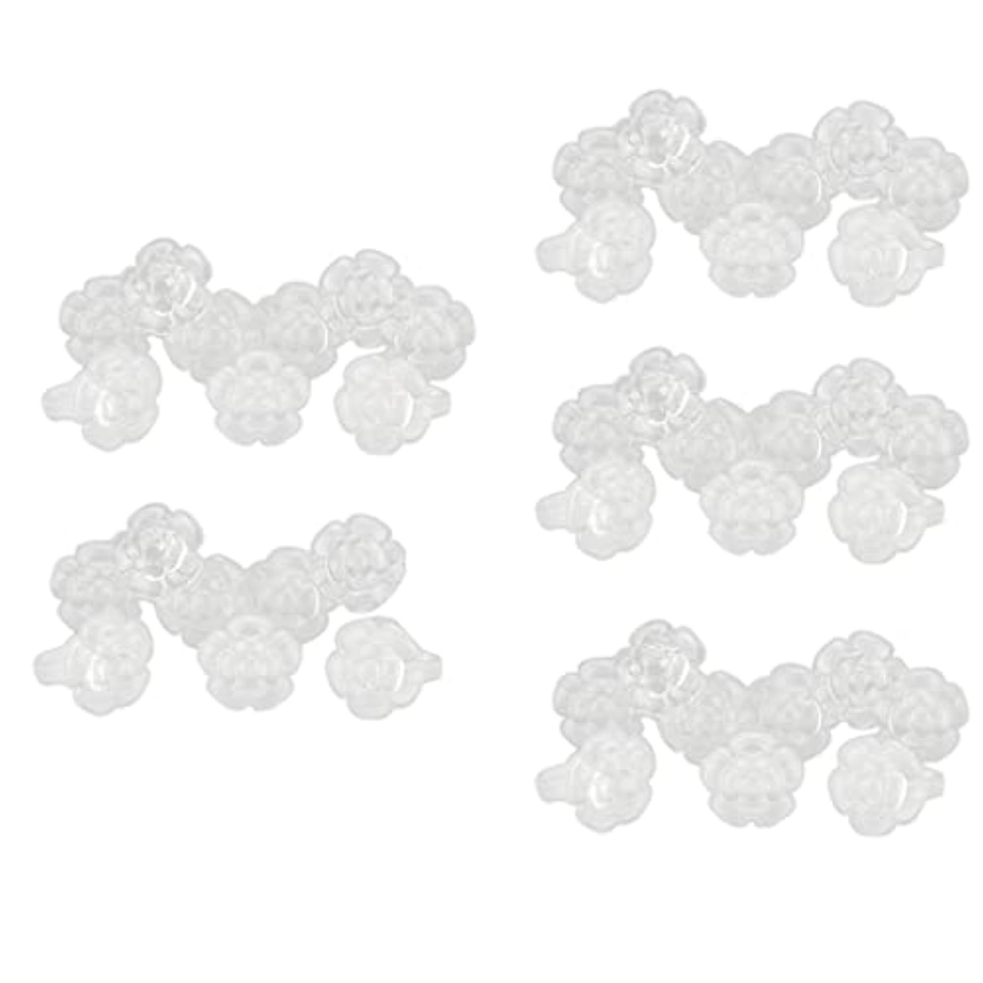 Clear Rose Display Ring for False Nail Art