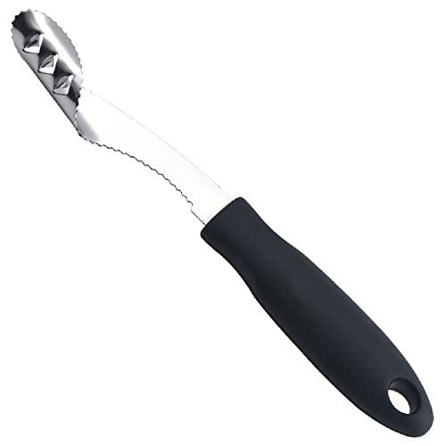 Yiasangly Jalapeno Pepper Corer, Stainless Steel Chili Corer Remover Deseeder kitchen Tool with Serrated Slice and Rubber Handle for Barbecue Cooking Accessories Kitchen Gadgets