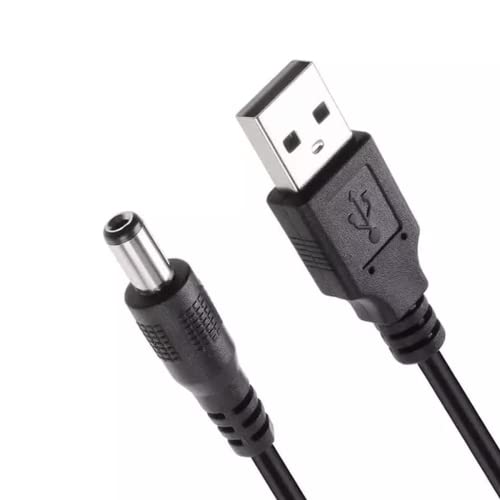 RUITEXUN USB to DC 5.5mm Cable, 1m/3.3ft USB 2.0 A Type Male to DC 5.5 x 2.1mm Male Power Plug Barrel Connector DC 5V Cable