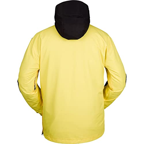 Volcom Jaqueta masculina de snowboard com capuz Anarok, Limão desbotado, G