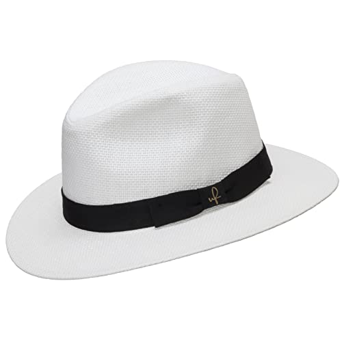 ULTRAFINO Trilby Straw Fedora Panama Hat