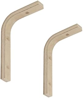 BRESKO Regalhalter Regalkonsole Regalsystem Wandkonsole Konsole Regalträger Regalwinkel Regalboden Winkelträger Wandhalter Holz Buche 2 Stück (100x150 mm)