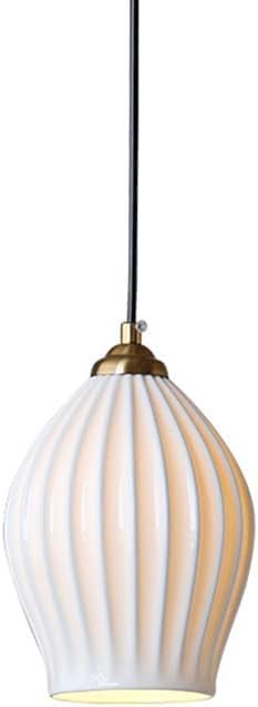 Lampe suspendue simple en verre nervuré et lustre de plafond blanc pour îlot de cuisine
