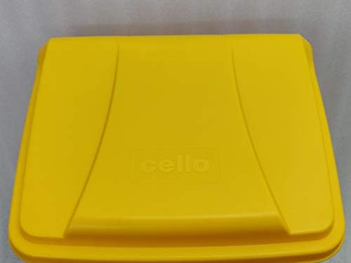 Image of Cello Strong Plastic Step-On Pedal Garbage Dustbin 60 Ltr, (YELLOW /YELLOW) Combo