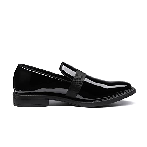 Bruno Marc Men's Dress Tuxedo Shoe Slip-on Classic Patent Leather Loafers,Size 11,Bright Black,SBOX227M