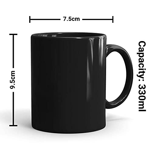 Image of Golden Floral Alphabet Letter A Printed Coffee Mug Gift for Girl, boy,Wife,Husband,Girlfriend Boyfriend,Kids,Brother,Sister,Love and Valentines Day - 1pcs, Black, 330ml (AL-A)
