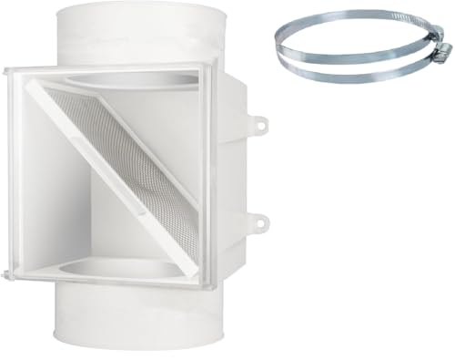 Dryer Duct Lint Trap Extra Heat Dryer Saver Accommodates 4 Transition Ducts 1-Pack
