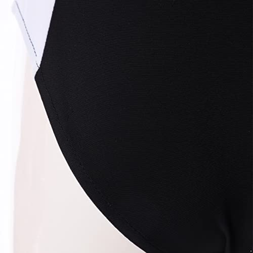 Loyan Girls Athletic Bodysuit Long Sleeve Tank Biketard Gymnastics Leotards With Shorts Dance Ballet Unitard White&Black B 10 Years #TOP5