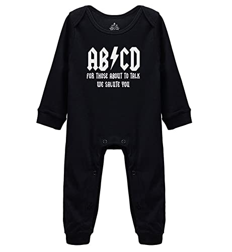 Image of AB/CD for Those About To Talk We Salute Cute Baby Rock Bodysuit Short/Long Sleeve Onesie