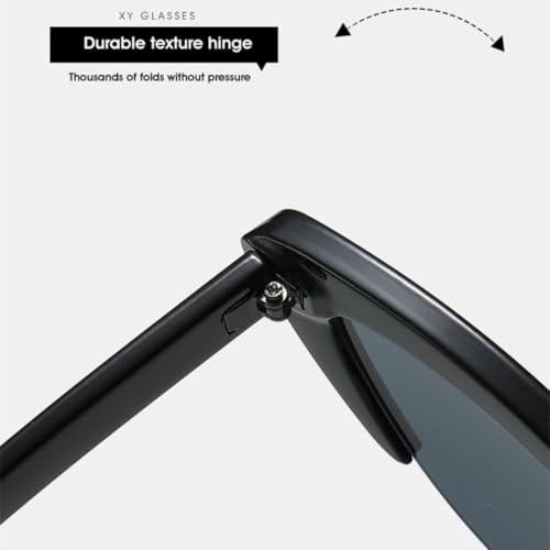 Lunettes de soleil œil de chat demi-monture protégeant des UV400