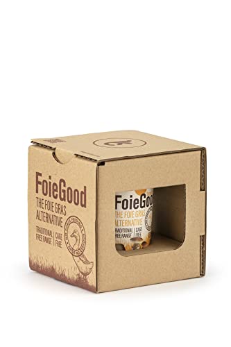 FoieGood - Entenaufstrich mit Steinpilzen - Entenleberpastete - Geeignet als Vorspeise - Geschmeidig und Cremig - Ohne Zwangsernährung - 120 g Glasbehälter
