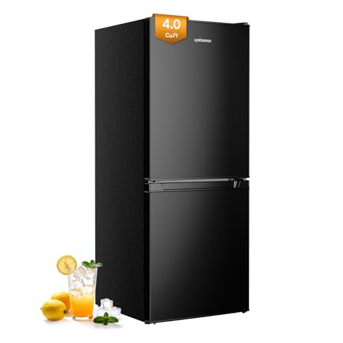 Upstreman 4.0 Cu.Ft Small Refrigerator with Bottom Freezer, Double Door