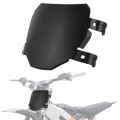 Motorrad Frontkennzeichen Nummernschilder PP Kunststoff für Surron Sur Ron Light Bee X/S Talaria X3 MX3 MX4 Elektro Dirt Bikes (Schwarz)