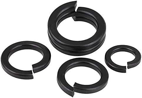 Waschmaschinen große flache Waschmaschine Set ， Kohlenstoffstahl-Schalenpolster, schwarze Federring-Unterlegscheibe-Dichtung(100pcs,M18)