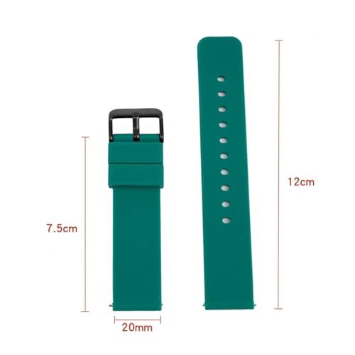 Correa de reloj de silicona de goma impermeable con pasadores 6