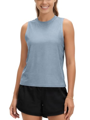 Image of ODODOS Women's Performance Tank Ultra Soft odSTRATUM Tech Sleeveless Tee Shirts High Crew Neck Pullover Top