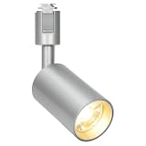 共同照明 ダクトレール用スポットライト LED一体型 大光量 10W 電球色 PSE認証済 GT-GD-10WW-2 シルバー色 スポットライト ライティングレール用 おしゃれ COB 一体式 間接照明 角度可動 北欧 インテリア 展示会 銀色