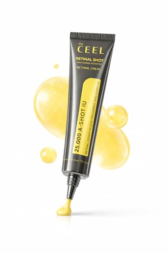 The Ceel Retinal 0.1% Cream Anti-Aging Treatment with 7X Hyaluronic Acid & CoQ10 Firming, Wrinkle Smoothing & Skin Renewal Pore Minimizer & Hydrating Face Moisturizer 15ml