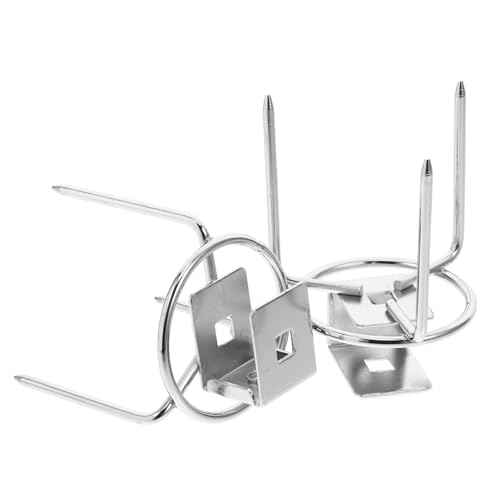 Cabilock 2pcs Heavy Duty Rotisserie Forks Stainless Steel Grill Accessories for Air Fryer Electric Oven Efficient Design for Even Cooking of Chicken Fish