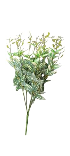 Image of SHAKTISM Artificial Willow Vine Wreath, Rattan Leaf Design, Faux Foliage Bouquet for Home Decor (Ice Tone)