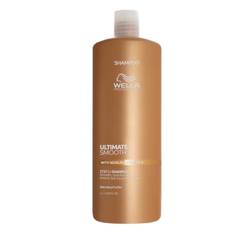 Wella Professionals ULTIMATE SMOOTH Shampoo - Nourishing Hair Shampoo With Squalane & Omega 9 - For Dry Dull & Frizzy Hair 1000ML