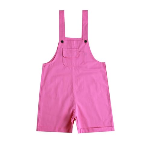 Girls Overall Shorts Toddler Kids Summer Casual Sleeveless Adjustable Strap Rompers with Pockets Teens Boys Cute Jumpsuits