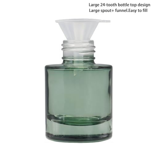 Generic PORTER 10 Pack 1Oz Empty Serum Bottle Dark Green Round Flat Shoulder Essential Oil Dropper Bottle thumb #5