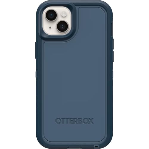 OtterBox iPhone 15 Plus and iPhone 14 Plus Defender Series XT Case - Open Ocean (Blue), screenless, Rugged, Snaps to MagSafe, Lanyard Attachment