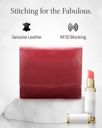 Access Denied REAL LEATHER Small Wallets For Women - Compact Ladies Credit Card Holder With Coin Purse RFID Holiday Gifts For Her2