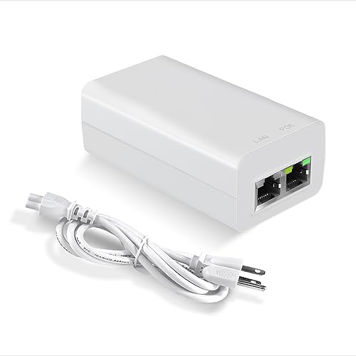Gigabit PoE+ Injector 30W IEEE802.3at/af Compliant, Supplies PoE(15.4W) or PoE+(30W) Power Over Ethernet Distances Up to 328ft, PoE Injector Adapter for Camera/Access Point/IP Phones, EN30GT