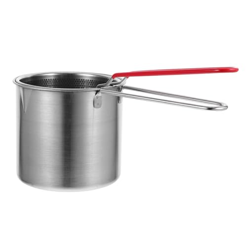 ABOOFAN Versatile Deep Fryer Drainer Basket Stainless Steel Cooking Tool Chicken Wings Fryer Pot