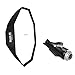 Produktbild Phot-R 150cm Faltbare Schirm-Octabox Softbox Bowens S-Typ Mount Speedring + Innen- und Außendiffusoren 59" Zusammenklappbar Tragbar+Koffer für Fotostudio Dauerlicht LED-Beleuchtung Videolicht