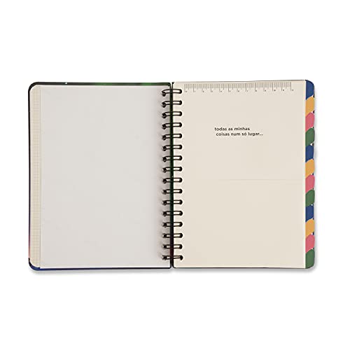 Planner Permanente Wire-o Orla Semanal Notas A5 Arpoador Listras, Cicero, Colorido, Grande