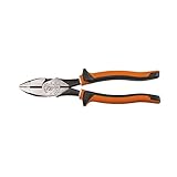 Klein Tools 2138NEEINS Slim Handle Insulated Side Cutter Pliers, Streamline New England Nose with Knurled Jaws, 8-Inch