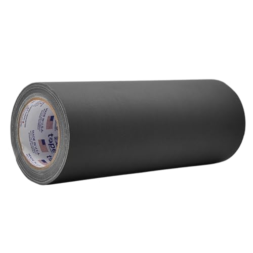 Image of WOD GTC12 Gaffer Tape, Black Low Gloss Finish Film, 12 inch x 60 ft. (Pack of 4) Residue Free, Non Reflective Cloth Fabric, Secure Cords, Water Resistant, Photography, Filming Backdrop