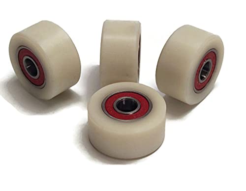 Smart Machines Nylon-Polyamid-Rollen, Durchmesser: 40 mm, Breite: 20 mm, 10-mm-Lager, präzise hergestellt in der EU, 4 Stück