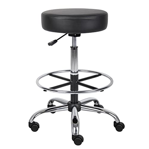 Boss Office Products B16240-BK Be Well Medical Spa Drafting Sool in Black, Low-Back