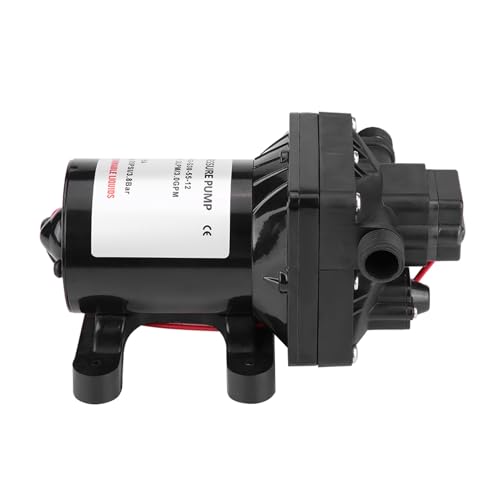 12V Selbstansaugende Wasserpumpe, Membranpumpe mit Automatischem Druckschalter, 3 GPM/11,4 LPM, 55 PSI