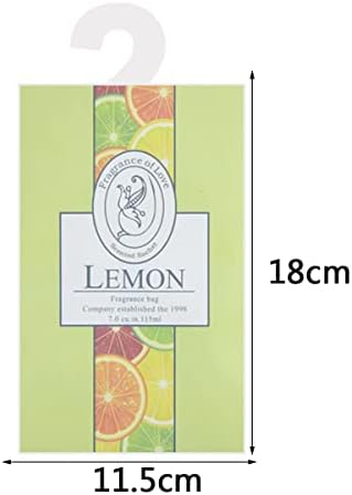 Fragrance Sachet Bags, Pack of 6, Natural Moth Repellent, Lavender Bags, Wardrobe Fresheners Hanging for Drawers Closets, Rooms, Wardrobes, Bathrooms,Cars(Jasmine, Rose, Lavender, Lily, Ocean,lemon)