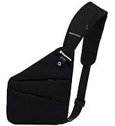 MAYMOONER Men Small Sling Shoulder Crossbody Bag Anti-theft One Strap Casual Chest Bag Slim Backp...
