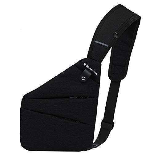 Bolso bandolera para hombre MAYMOONER negro y ligero para iPad Mini