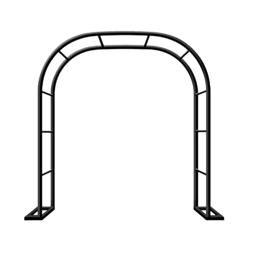 KKTX Arc de Jardin, Tube métallique de 19 mm, arbour pergola, Arc d'entrée élégant, Largeur 120/140/180/200 cm, pour Les Roses, Les vignes, Les Plantes d'escaladeBlack,2x2.3m