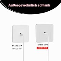 Mygatti Ultradünn/slim OD:2.8mm CAT 6 Ethernetkabel(6-Stück)-0.5m,50cm flexibel UTP netzwerkkabel 1.0 Gbit/s,RJ45 Weißz LAN Kabel,für Heimnetzwerke,Modem,Router,Schaltkästen,Laptop,Drucker usw – Ansicht 8