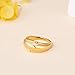 YeGieonr Chunky Gold Statement Rings for Women Non Tarnish 18K Gold-Plated, Waterproof Stainless Steel Gold Ring, Bold Fashion Jewelry for Everyday Wear or Stacking