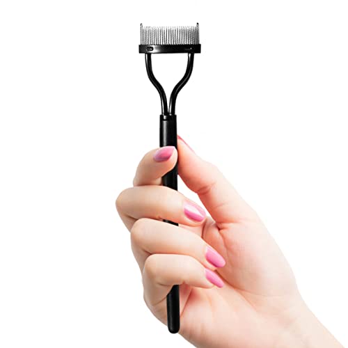 Eyelash Comb - EXKRT Lash Comb - Lash Separator Tool - Eyelash Separator - Eyelash Brush （Black）