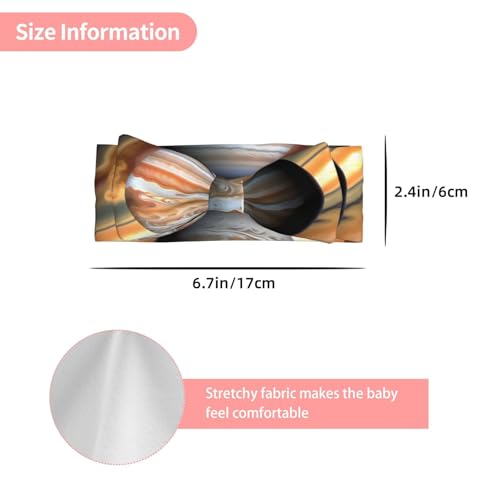 Jupiter Landscape Baby Bow Headband. Comfortable baby headband, suitable for daily wear and photo props.3