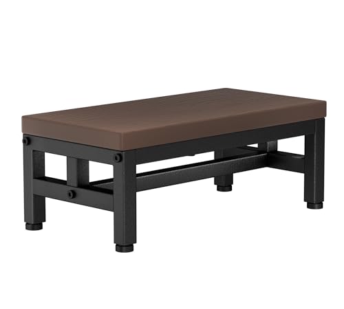 Y&M One Step Stool for Adults Kids, Adjustable Non-Slip Foot