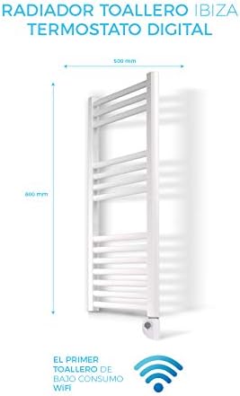 Radiador Toallero Electrico IBIZA Blanco 500W · Termostato ...