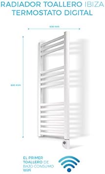 Radiador Toallero Electrico IBIZA Blanco 500W · Termostato ...